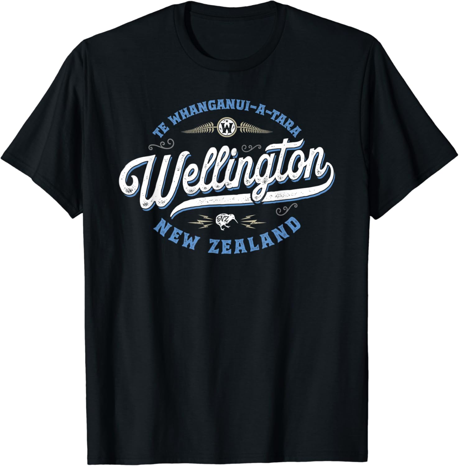 Wellington Neuseeland Vintage NZ Capital Travel Retro TShirt